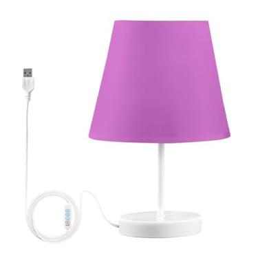 Imagem de Joisal Luminária noturna orquídea mini luminária de mesa regulável em 3 vias, luz USB, decoração de sala de estar