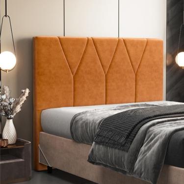 Imagem de Cabeceira Cama Box Casal Queen 160 Cm Aurora W01 Couríssimo Canela - Lyam Decor