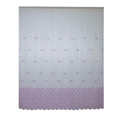 Imagem de Cortina de janela de poliéster Ainoli Valências Voile Quarto Decoração de sala de estar (Roxa)