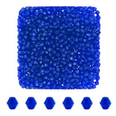 Imagem de Mandala Crafts Contas de cristal bicone de tanzanita de 3 mm de profundidade – 1500 contas de vidro facetadas para fabricação de joias, suprimentos de contas, artesanato DIY, pulseiras, colares