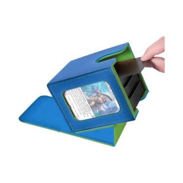 Imagem de Caixa De Cartas YuGiOh MTG Para 100+ Cartas Com 2 Divisores Em Couro P