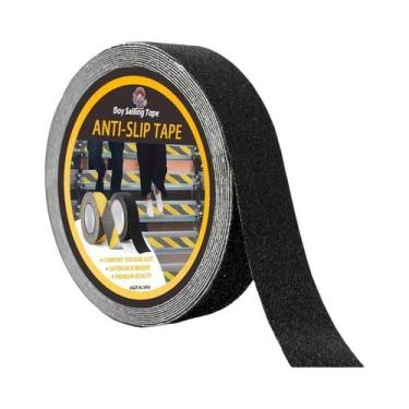 Imagem de Fita De Segurança Antiderrapante Amarela E Preta Para Escadas E Degrau