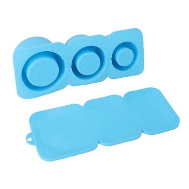 Imagem de TOPINCN Bandeja de Cubos de Gelo para Copos, Moldes de Gelo de Silicone de 3 Tamanhos para Copos de 30 Onças e 40 Onças, Laváveis ​​na Máquina de Lavar Louça, Liberação Fácil, Com (azul)