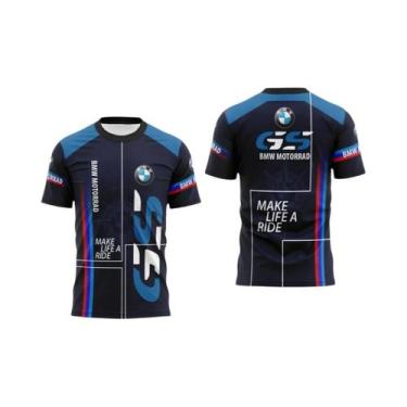 Imagem de Camiseta Masculina De Verão Secagem Rápida Respirável BMW Para Motocic
