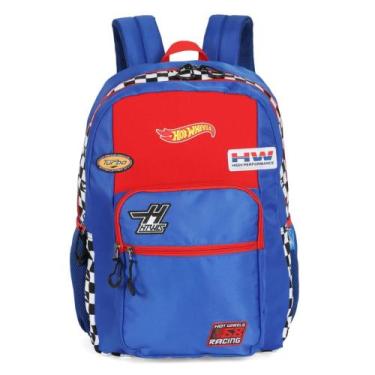 Imagem de Mochila escolar menino bolsa notebook infantil hot wheels - Luxcel