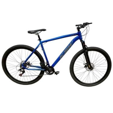 Imagem de Bicicleta Aro 29 KSW XLT 21 V MTB Index Disco Mecânico Suspensão 80mm Unissex (Azul Hunter/Prata, 19)
