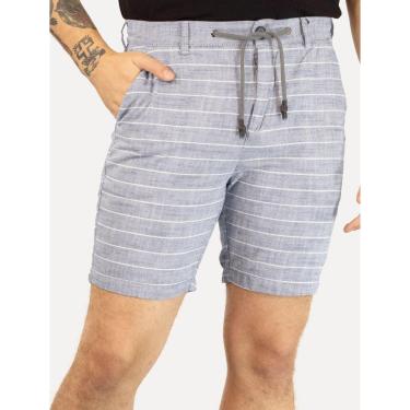 Imagem de Bermuda Calvin Klein Masculina Elástico Listras Azul Mescla-Masculino