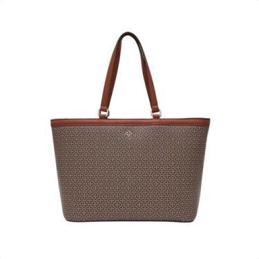 Imagem de Bolsa Sacola Shopper Capodarte Monograma, Mono bege, Napa nocci, UN