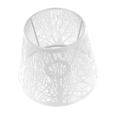 Imagem de 2 peças abajur de ferro forjado abajur de parede branco para mesa de cabeceira lanternas pretas decorativas floresta de metal abajur retrô abajur de metal preto requintado abajur capa de luz (Color :