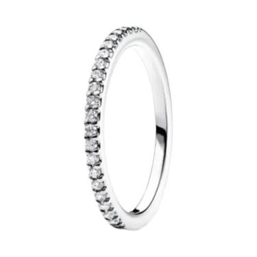 Imagem de Anel Em Forma De Coração Com Pedra Vermelha Em Prata Esterlina 925 Cor