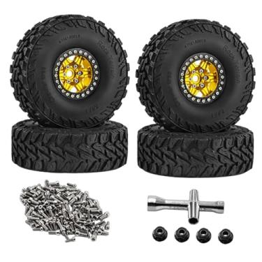 Imagem de harayaa 4 rodas e pneus para carro RC Crawler 1/10 - Substituição direta de peças para carro RC TRX4, Ouro