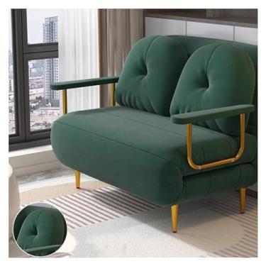 Imagem de KHUTRW3D Sofá-cama dobrável moderno moderno, com encosto ajustável multifuncional, reclinável conversível, adequado para sala de estar, cadeira de quarto (verde, 100 cm)