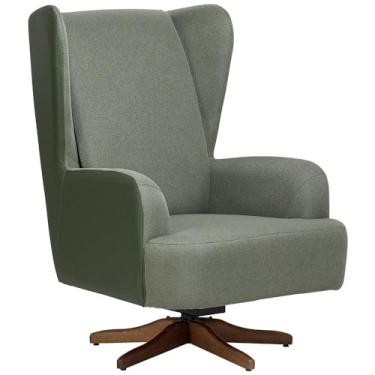 Imagem de Poltrona de Amamentação Balanço Giratória Liz D02 Couríssimo Tramado Verde C-296 C-120 - Lyam Decor