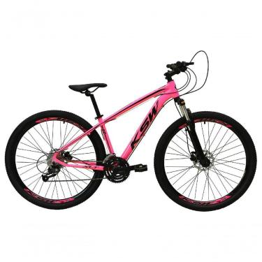 Imagem de Bicicleta Aro 29 Ksw Xlt Alumínio 24v Câmbios Shimano Garfo Com Trava No Ombro - Rosa Tam.17