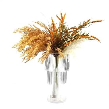 Imagem de x3anggyt5 Conjunto de vaso decorativo de flores frescas e flores, ornamentos decorativos de restaurante criativo simulação de buquê de flores adequado para uso interno