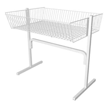 Imagem de Cesta de compras de metal (1, Branco)