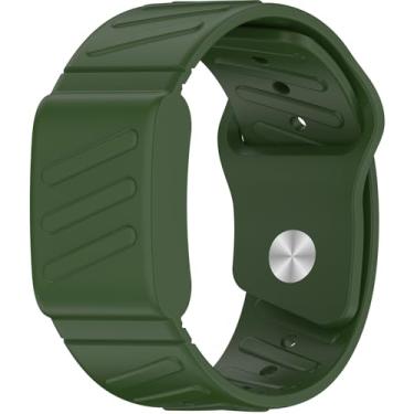 Imagem de Miimall Pulseira de silicone masculina WHOOP 5.0/4.0, impermeável, leve, macia e respirável, pulseira de substituição confortável para WHOOP 4.0/5.0 Peak/One/Life MG, verde