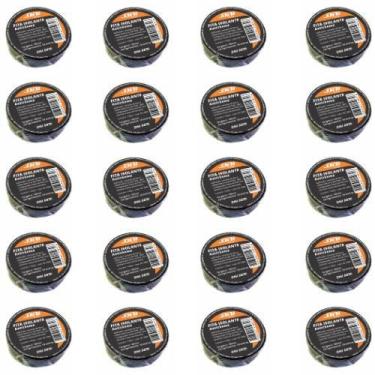 Imagem de Kit20 fita isolante pvc preta - rolo 10 metros - dni
