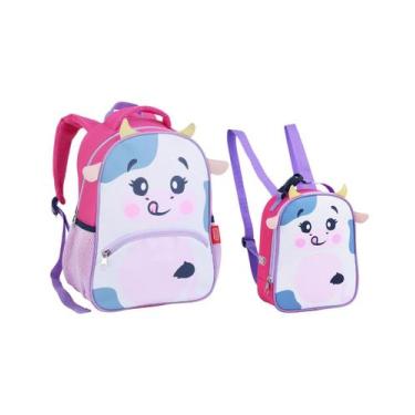 Imagem de Conjunto Mochila + Lancheira Infantil Zoop Seanite Escolar Joaninha Va