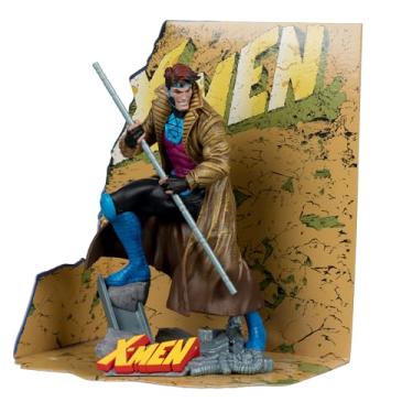 Imagem de McFarlane Toys - Marvel Gambit - colecionável em escala 1:10 com cena (X-Men #1)