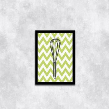 Imagem de Quadro Cozinha Fuê 45X34Cm - Com Vidro Moldura Preta