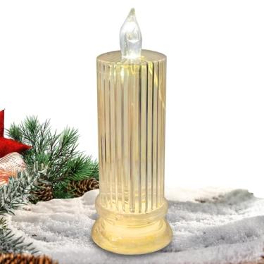 Imagem de Velas Artificiais - Candelabros Iluminados a Pilhas - Velas Que Não Precisam De Chama - Para Mesa De Jantar Lareira Festas Aniversário Natal E Para Uso No