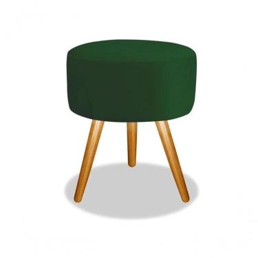 Imagem de Puff Suede Verde Musgo Pés Palito Recepção