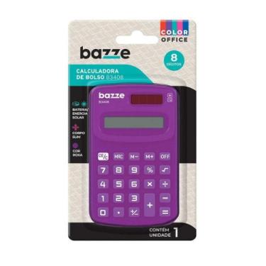 Imagem de Calculadora de Bolso Bazze Mini B3408 Roxo