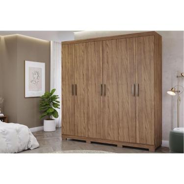 Imagem de Guarda Roupa 6 Portas E 3 Gavetas C- Espelho Interno Clara Cinamomo - Panan