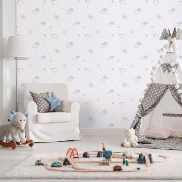 Imagem de Papel de Parede Enzo Arco-Íris Azul 288-2