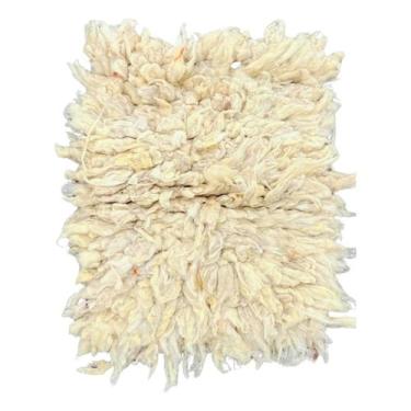 Imagem de Coxinilho Branco Pelego Lã Trançada Grande Para Cavalo - BMT