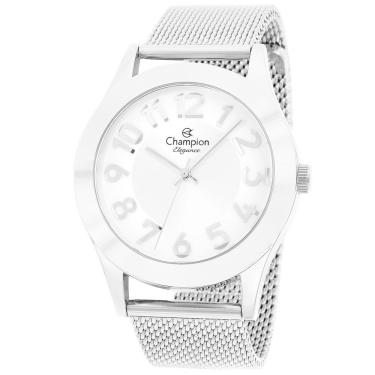 Imagem de Relógio Champion Feminino Prata Esteira Analógico Cn24619q