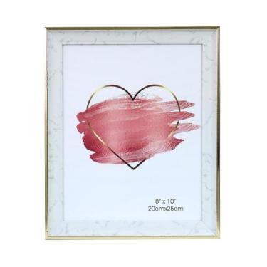 Imagem de Porta retrato de plástico com borda 20x25cm - SANXIA, DOURADO