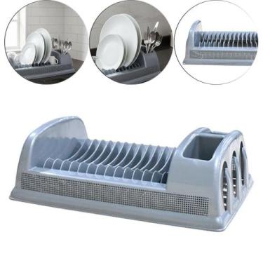 Imagem de Escorredor de Louças Para Pratos e Copos Compacto Cor Prata 25971PM AR