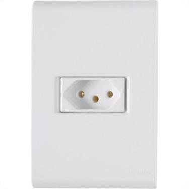 Imagem de Conjunto Tramontina Liz 4X2 Branco Com Placa (1 Tomada 10A), Branco