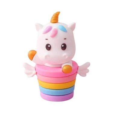 Imagem de Topo De Bolo Unicórnio Arco-Íris Para Meninas, Decoração De Festa De A