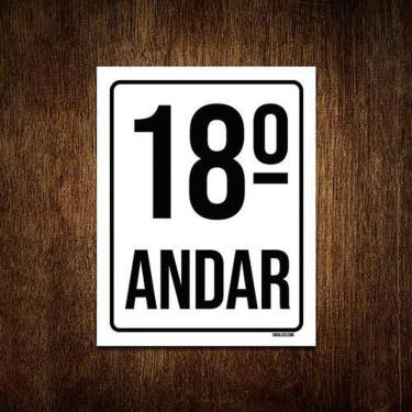 Imagem de Kit 3 Placas Sinalização Ambiente Identificação 18º Andar