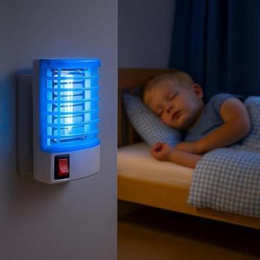 Imagem de Luminária LED Lâmpada Eletrônica Repelente de Mosquitos de Tomada de P