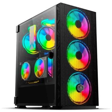 Imagem de Gabinete Gamer Husky , Mid Tower, ARGB, com FAN, Porta em Vidro Temperado - GA -HPO-140