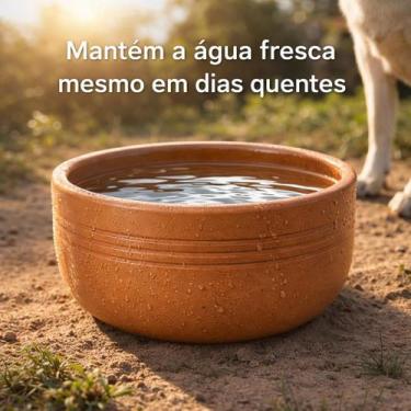 Imagem de Bebedouro barro artesanal para cães e gatos cerâmica - GENERICA, G