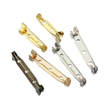Imagem de Base De Broche/Alfinete De Segurança Em Prata E Ouro, 50 Peças, 15-40m