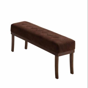 Imagem de Puff para Sala de Estar 100cm Veludo Theo Marrom