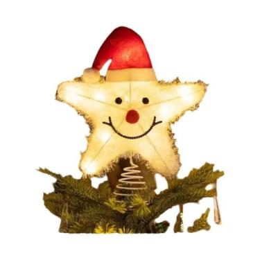 Imagem de Estrela De Natal LED Com Bateria Para Topo De Árvore, Decoração De Nat