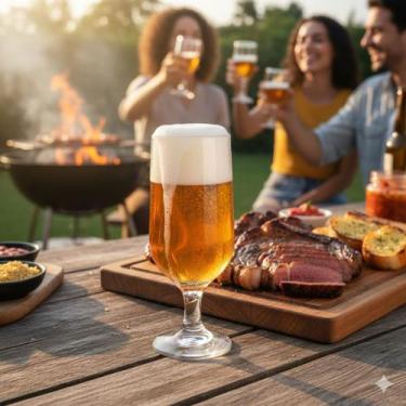 Imagem de Kit 3 Taças Eden De Vidro Transparente Para Cerveja 350ml - Fratelli