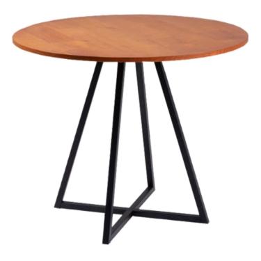 Imagem de Mesa Bistro Bar Base Aço Preto I05 Madeira Taeda Dmobiliario