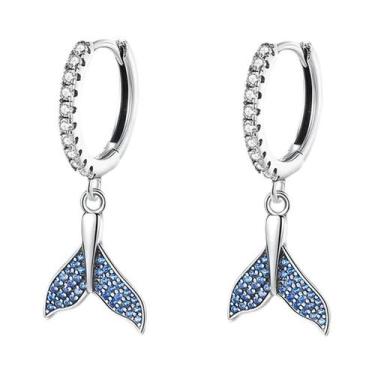 Imagem de Brincos De Prata Esterlina 925 Com Estrelas Rosa E Conchas Florais Par