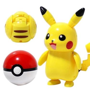 Imagem de Pikachu Pokémon Boneco Articulado Entra Na Pokebola Na Caixa - Takara 