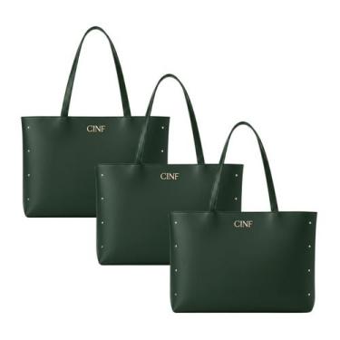 Imagem de Bolsa Sacola Grande Kit Com 3 Peças Universitária De Ombro - CINF, Ver