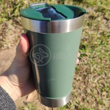 Imagem de Copo Térmico C/ Tampa E Abridor 473Ml Inox - Verde