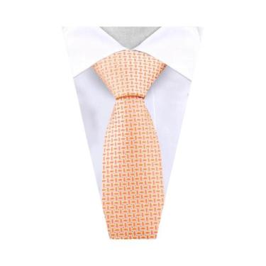 Imagem de Gravata Masculina Azul Com Listras Douradas, Acessórios Para Terno Par